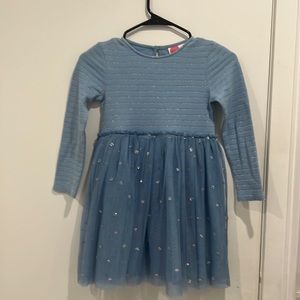 Mini Boden Tulle Sparkle Sweater dress, girl size 6-7Y (122cm)